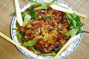 Đặc sắc món cà đắng da trâu của người đồng bào ở Lâm Đồng.