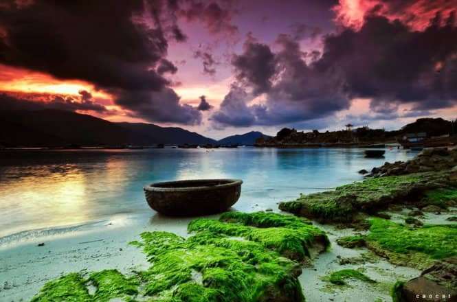 Cảnh ho&agrave;ng h&ocirc;n đẹp như tranh vẽ ở B&igrave;nh Hưng